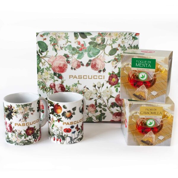 Combo floreale 2 mug e 2 infusi