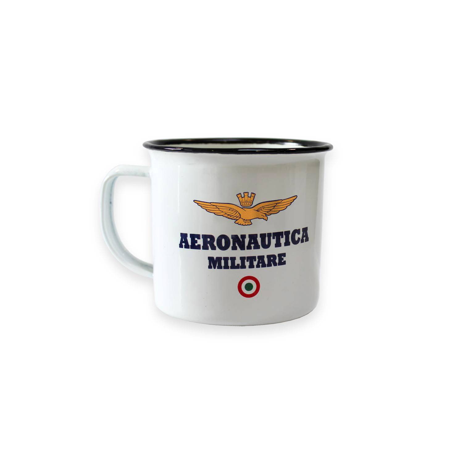 Tazza mug vintage in metallo Aeronautica Militare