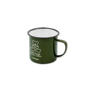 Tazza mug vintage in metallo verde foresta