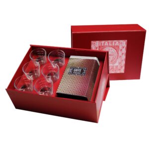 Scatola Italia COM11 (latta con caffè Bio moka 250 g + 6 bicchieri Caffeino)
