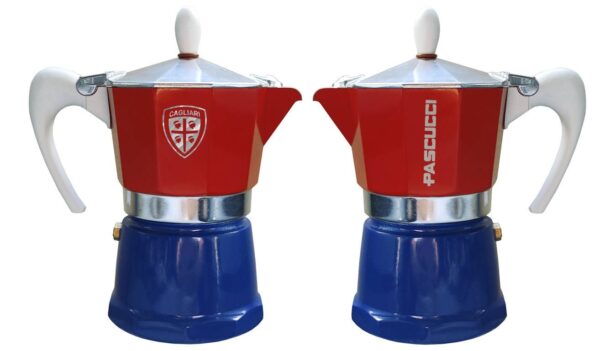 Caffettiera Moka 3 tazze Cagliari Calcio - immagine 2