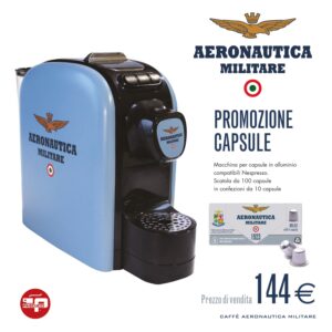 Promozione capsule Aeronautica Militare (macchina + 100 capsule)