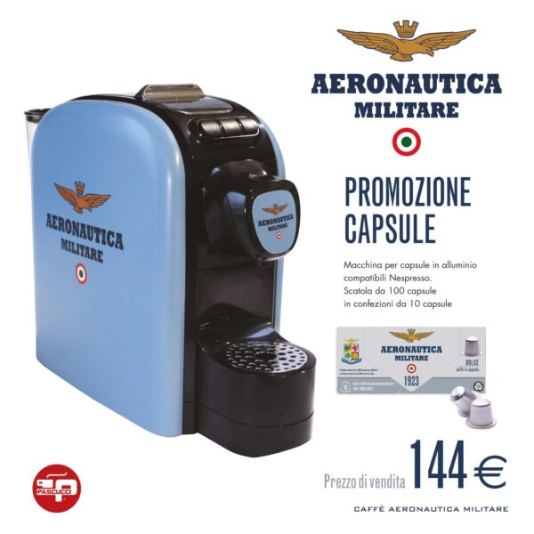 Promozione capsule Aeronautica Militare (macchina + 100 capsule)
